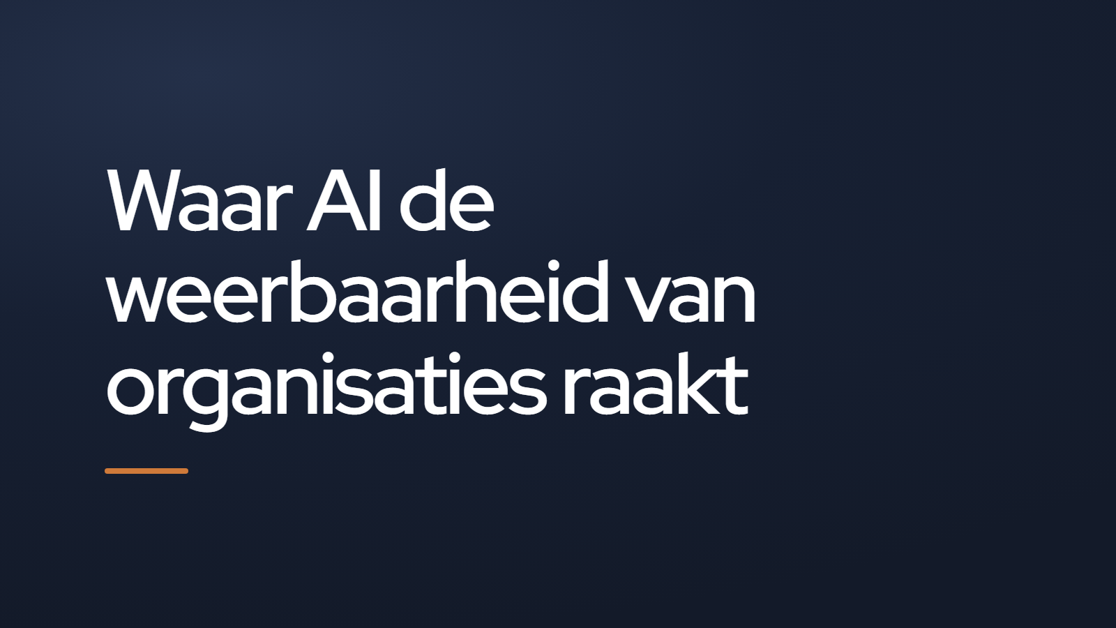 Titelkaart: Waar AI de weerbaarheid van organisaties raakt